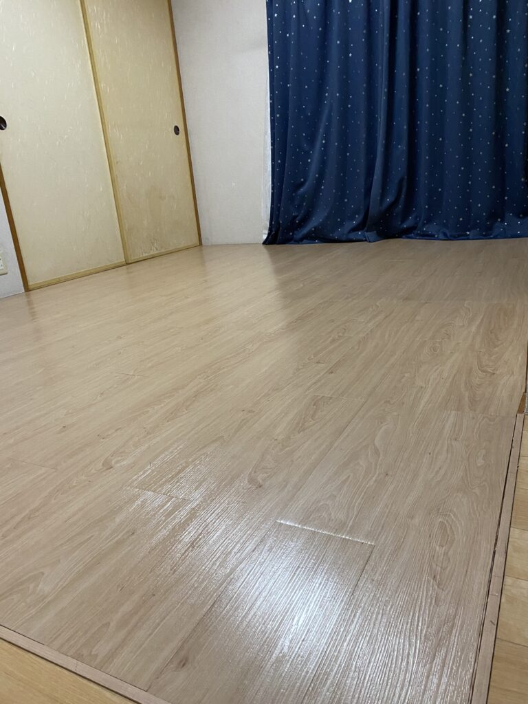 完成したフローリング